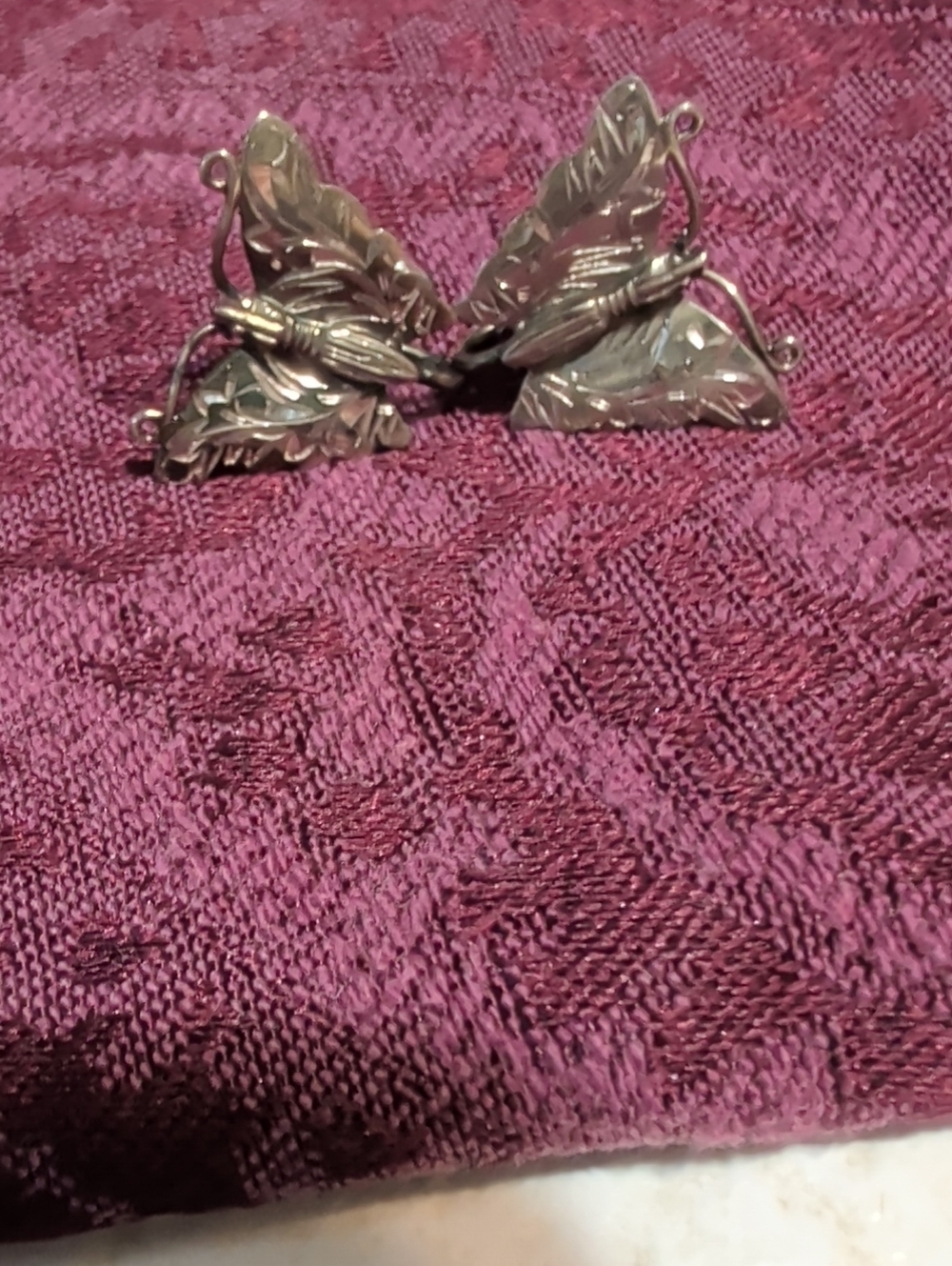 Silver Leaf Clip-On Earrings - Silver
